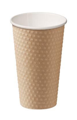 Picture of Brown 16oz Dimple Coffee Cups 490ml