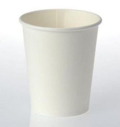 Picture of White 8oz Single Wall Smooth Coffee Cup 