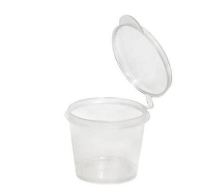 Picture of Cup Plastic Portion Control 1oz (30ml) with hinged lid PP  