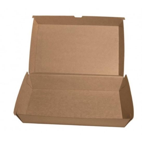 Picture of Family Cardboard Snack Box Kraft Board - 290mm x 170mm Base Dimensions x 76mm High