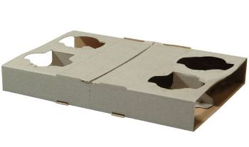 Picture of Premium Cardboard Carry Trays 4 cup - Fold Up Style 