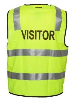 Picture of Safety Vest Day/Night printed "Visitor"