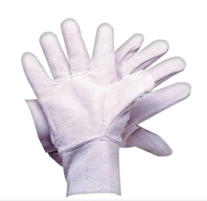 Picture of Leather Gloves Standard Grey Leather - (One size) Chrome 