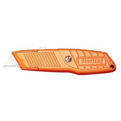 Picture of Auto-RetractingTrimming Knife-Metal Orange and thumbscrew-takes trimming blades