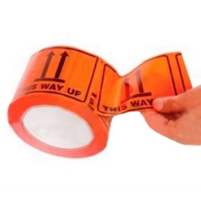 Picture of This Way Up - Printed Tape Label Stickers on Roll -No Backing