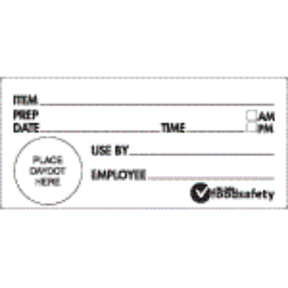 Picture of Food Safety Labels - Removable 102mm x 47mm - Shelf Life - Roll-500