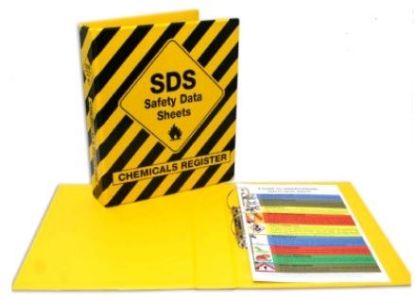 Picture of Safety Data Sheet (MSDS) Chemical Register A4 4 Ring Folder