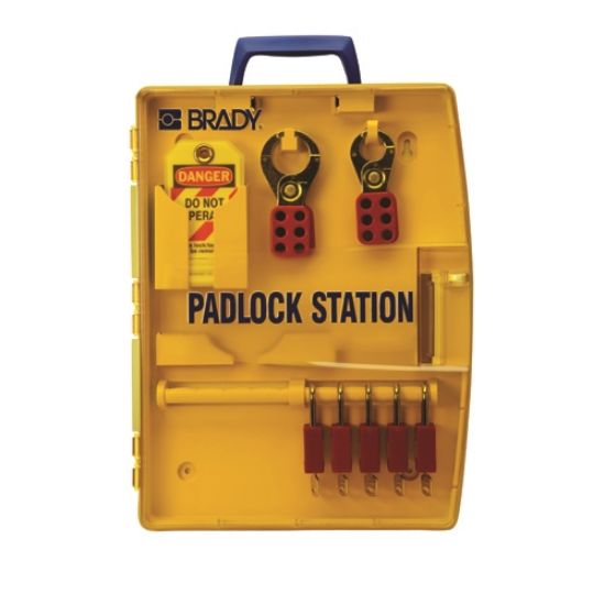 Picture of Portable Padlock station with 5 Safety Padlocks - Brady