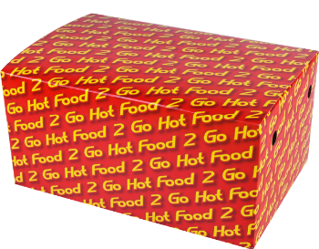 Picture of Cardboard Snackbox Family 210x140x102 056 - PRINTED Hot Food To Go