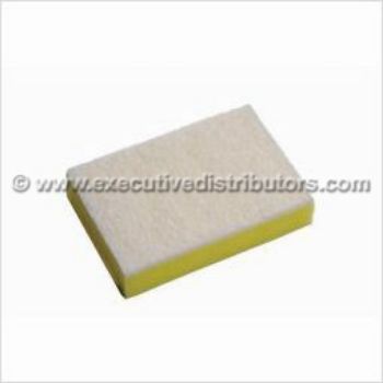Picture of Sponge Scourer WHITE and YELLOW soft 150mmx100mm 