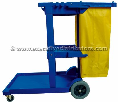 Picture of Janitors Cleaning Cart With Bag