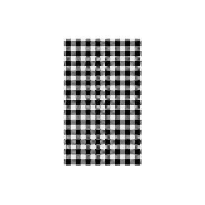 Picture of Gingham Greaseproof Paper Deli Wrap or Basket Liner 190x310mm, Black and White