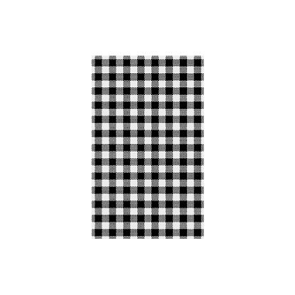 Picture of Gingham Greaseproof Paper Deli Wrap or Basket Liner 190x300mm, Black and White