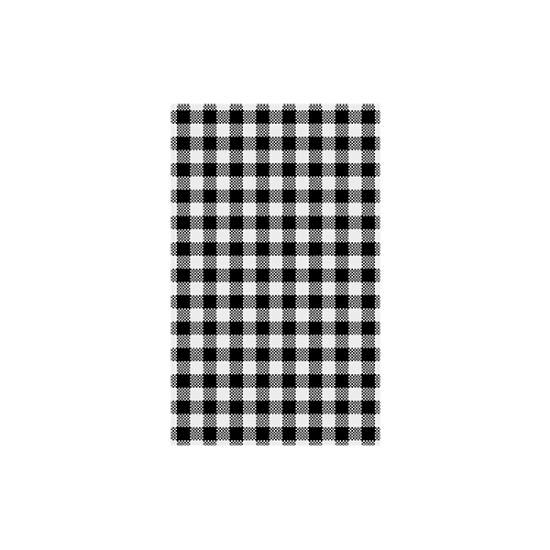 Picture of Gingham Greaseproof Paper Deli Wrap or Basket Liner 190x310mm, Black and White