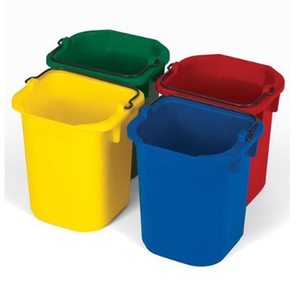 Picture of Disinfection Pails 4.8L - Set of Four Colours: Yellow, Green, Blue, Red