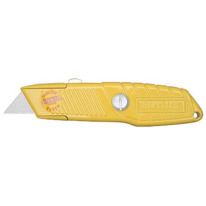 Picture of Retractable Trimming Knife-Metal Yellow and thumbscrew-takes trimming blades