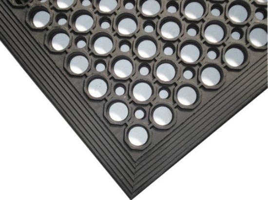 Picture of Drainage Antifatigue Mat with Holes - Black -Standard - 900mm x 600mm