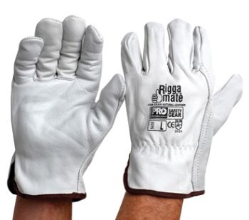 Picture of Riggers Gloves - Super Premium Cowgrain Leather - Industrial Heavy Duty 