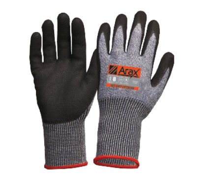 Picture of Glove -Cut 5 Resistant, Black Nitrile Dip With Sand Finish - Longer Cuff