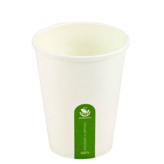 Picture of 12oz Biodegradable Single Wall White Coffee Cup