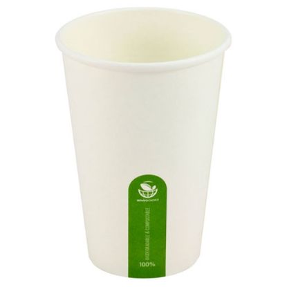 Picture of 16oz Biodegradable Single Wall White Coffee Cup