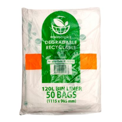 Picture of Garbage Bin Liners 120L Clear Biodegradable - 1115 x 905mm