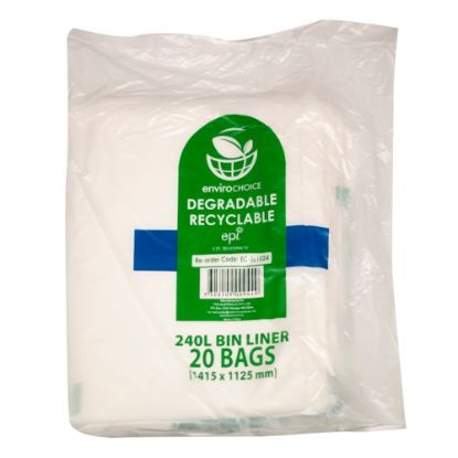 Picture of Garbage Bin Liners 240L Clear Biodegradable - 1415 x 1000mm