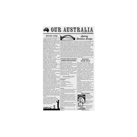 Picture of GreaseProof "Printed News" Deli Wrap 190mm x 310mm