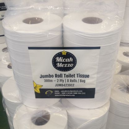 Picture of Toilet Paper Jumbo Roll 2 Ply 300m - Micah Mezzo Bagged