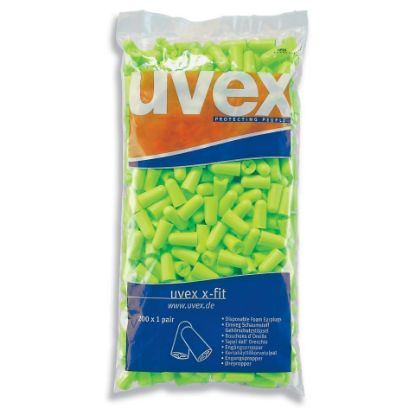 Picture of Earplugs - Uncorded Bulk Dispenser Bag - Uvex X-Fit PB  - Green