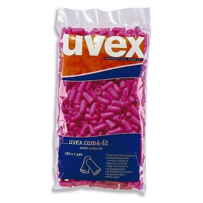 Picture of Earplugs - Uncorded Bulk Dispenser Bag - Uvex Com4-Fit - Orange