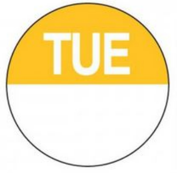 Picture of Round Day Dot Removable 24mm Labels (Roll-1000)  - 