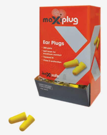 Picture of Earplugs -disposable- MaxiSafe popular shape Class 5 - UNCORDED