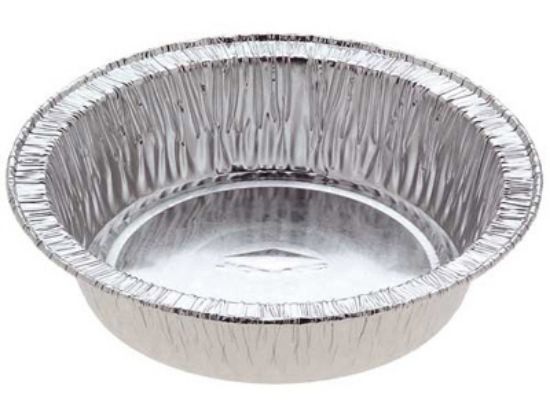 Foil Round Pie Container - 81mm Round Base x 25mm High  | Wholesale Catering Supplies QLD
