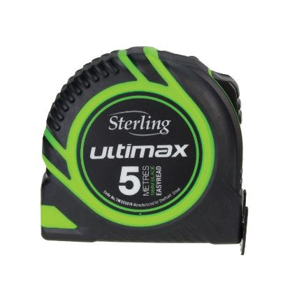 Picture of Tape Measure 5m x 19mm Metric - Sterling Ultimax - Green / Black