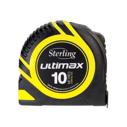 Picture of Tape Measure 10m x 25mm Metric - Sterling Ultimax - Yellow / Black