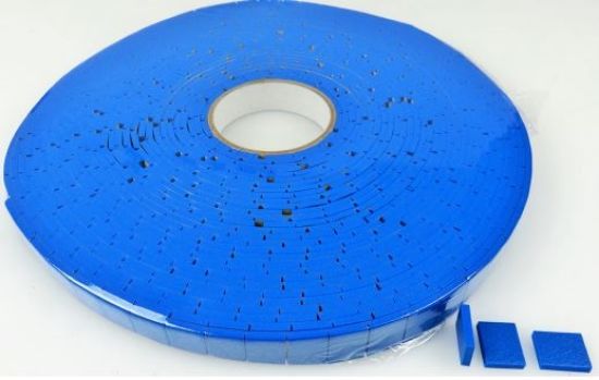 Picture of Transit Pads PVC Foam - 23mm x 18mm x 4mm - Blue - 1000 / Roll