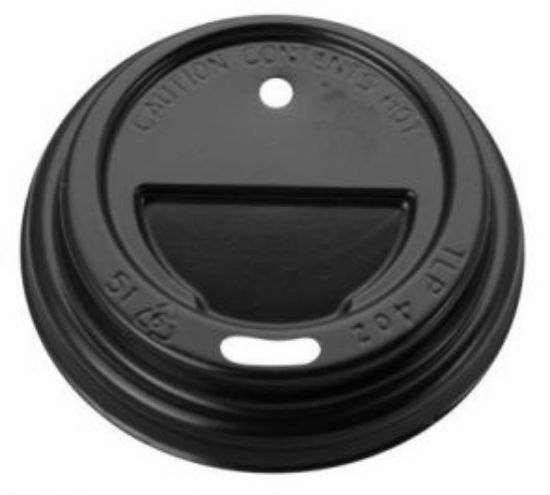 Picture of Black 4oz Travel Lid Suits Single Wall 4oz Cups