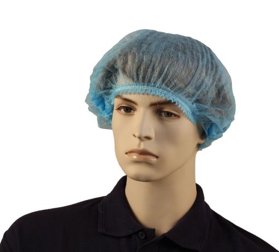 Picture of Hair Nets Non Woven CRIMPED BLUE 24in Extra Large 