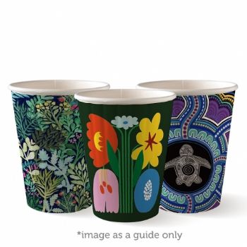 Picture of 12oz Biodegradable Double Wall Coffee Cup - Biopak Art Series (Mixed Print Selection)