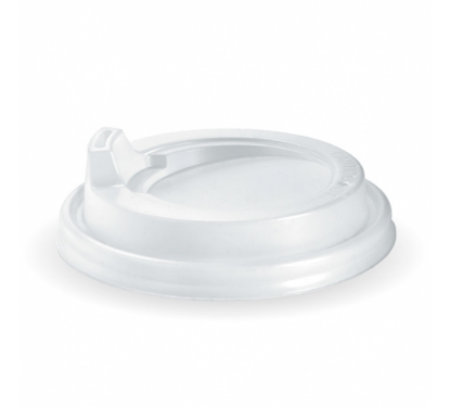Picture of White Plastic SIPPER Lid for 12oz-20oz Hot Cup - Biopak