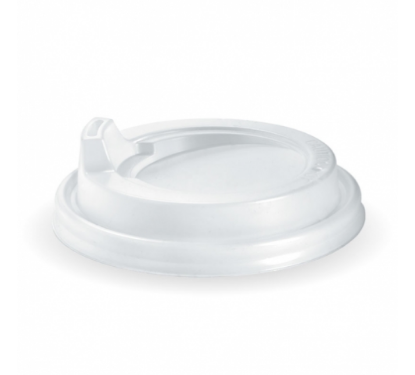 Picture of White Plastic SIPPER Lid for 12oz-20oz Hot Cup - Biopak 