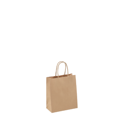 Picture of Carry Bag Brown Paper Twist Handle 215 x 180 +85 Toddler 110gsm