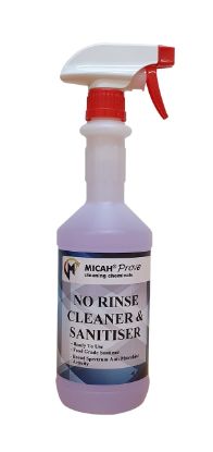 Picture of No Rinse Cleaner and Sanitiser - 750ML Spray Bottle - READY TO USE - DILUTED