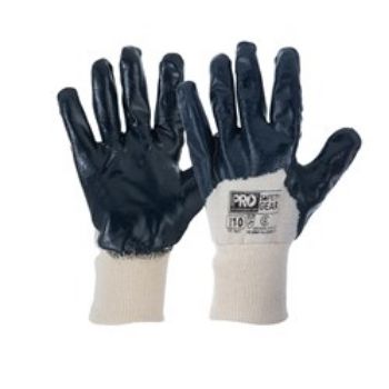 Picture of Glove -Blue Nitrile Coated SuperLite 3/4 Dipped Cotton-Knit Wrist