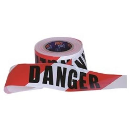 Heavy-duty hazard barricade tape with red/white design and "DANGER" print | Industrial Items Supplier Queensland