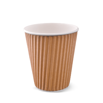 Picture of Brown 12oz Ripple Double Wall Coffee Cup