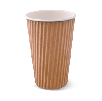 Picture of Brown 16oz Ripple Double Wall Coffee Cup
