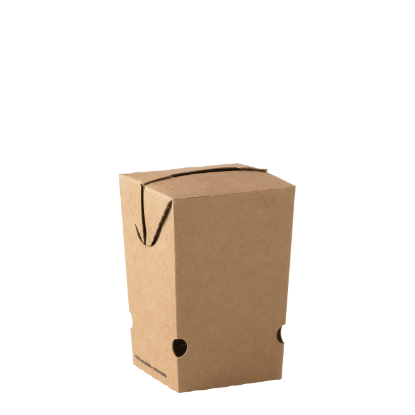 Picture of Cardboard Upright Small Chip Box Kraft Brown Board - 60mm x 60mm Base Dim. x 105mm High - K227S0010 