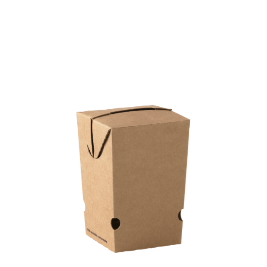 Picture of Cardboard Upright Small Chip Box Kraft Brown Board - 60mm x 60mm Base Dim. x 105mm High - K227S0010
